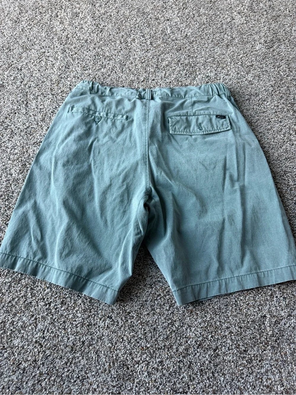 RVCA All-Time Men's 33 Seafoam Green Chino Hybrid Shorts Surf Skate Drawstring